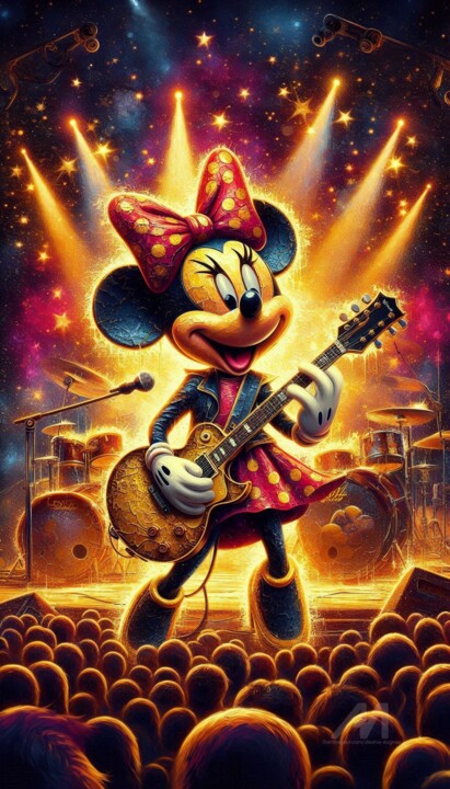 Minnie Rock Star 数字艺术