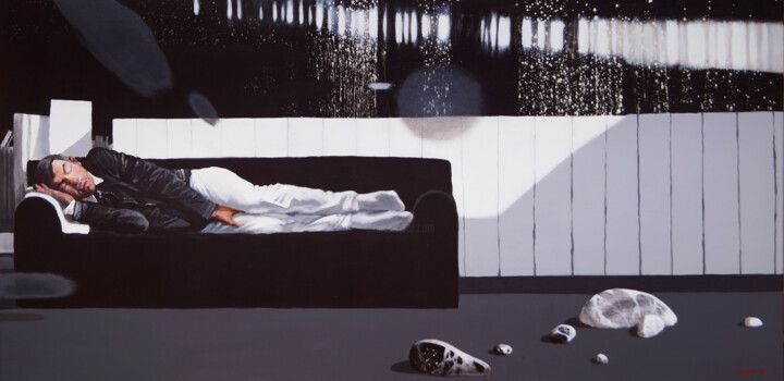 Сон. Из серии "Ранняя весна". 绘画, 35.4x70.9 in