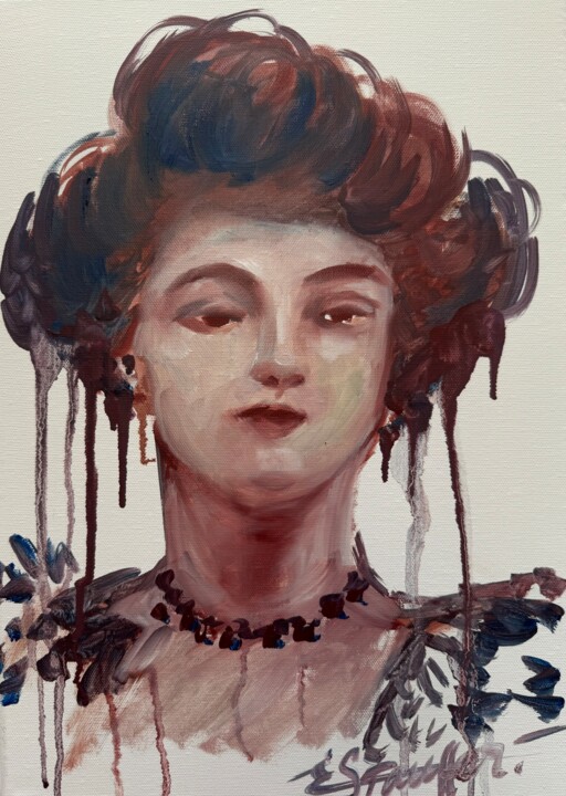 Nostalgie 绘画, 16.5x11.8 in