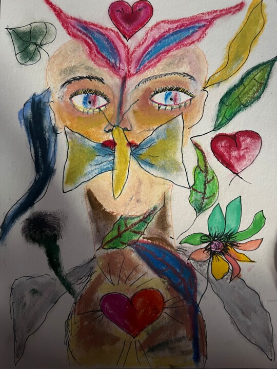 Angel with broken wings 绘画, 12.6x9.5 in
