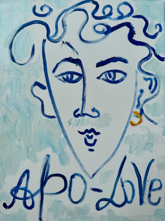 Amoureux en 2023 绘画, 15.8x11.8 in