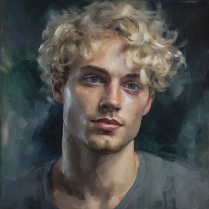 THE TWIN (I) 绘画, 15.8x15.8 in