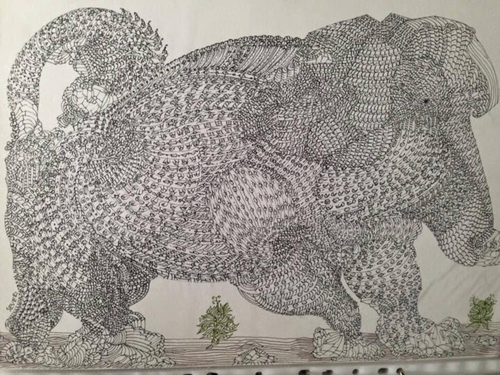 pliage 图画, 15.8x13.8 in