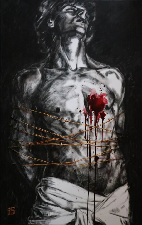 Saint Sebastian 绘画, 43.3x27.6 in
