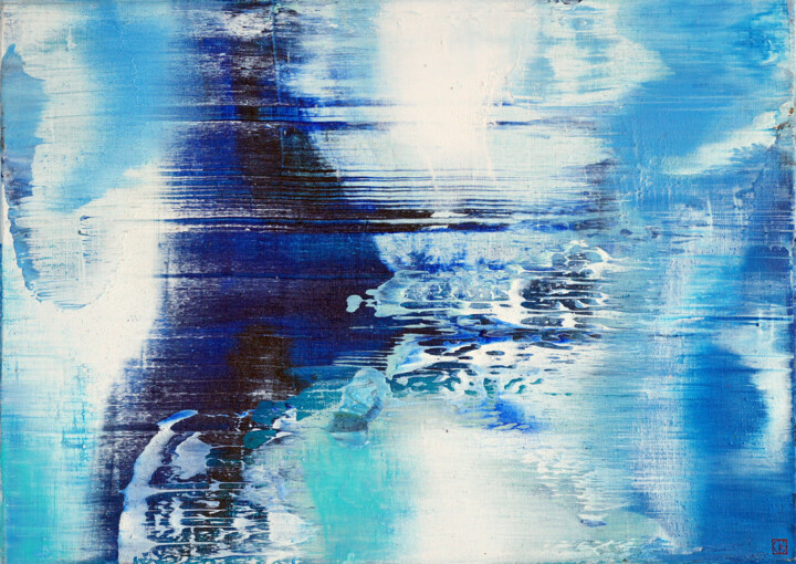 Pittura intitolato "Abstract, 50 x 70" da Konstantin Grabowski, Opera d'arte originale, Tempera Montato su Telaio per barell…