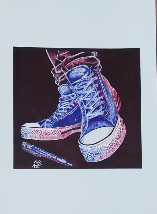 Converse au stylo 图画, 15.8x11.8 in