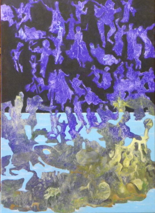l'Ile aux danseurs 绘画, 27.6x19.7 in
