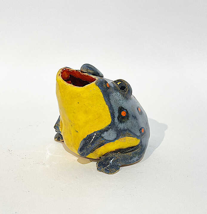Singing, Happy Frog 雕塑, 2.4x2.8 in