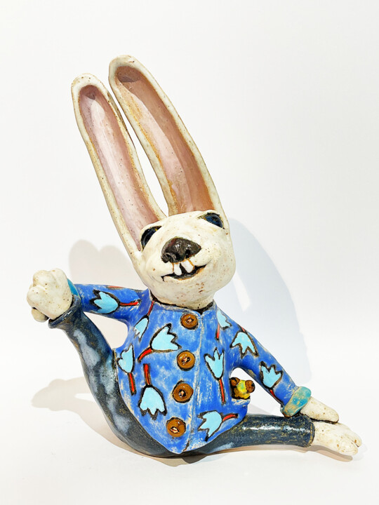 The Playful Rabbit 雕塑, 10.6x9.1 in