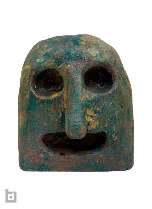 UKHRUL BRUTALIST FACE 雕塑, 6.3x5.5 in