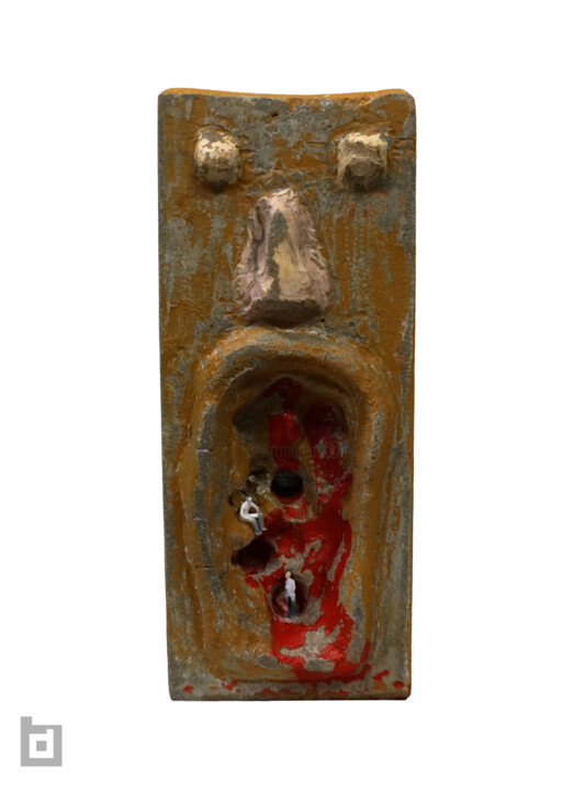 NARYN BRUTALIST FACE 雕塑, 8.7x3.9 in
