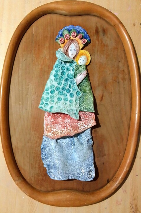 Madonna delle rose 雕塑, 11.8x7.9 in