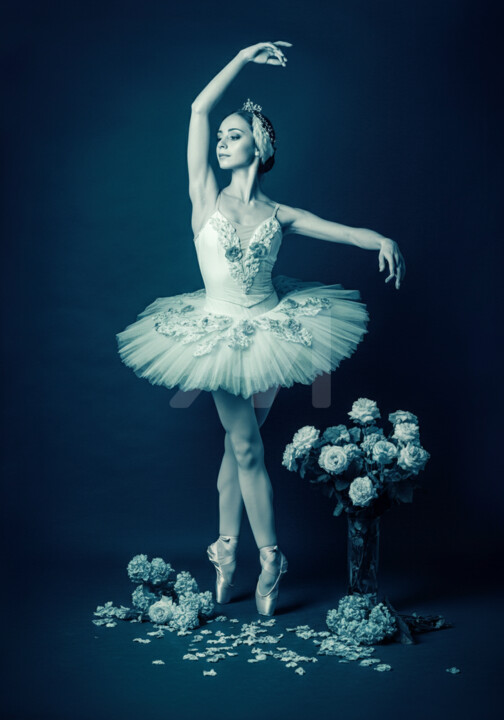 Digital Arts titled "ballerina vintage p…" by Caprice, Original Artwork, AI generated image