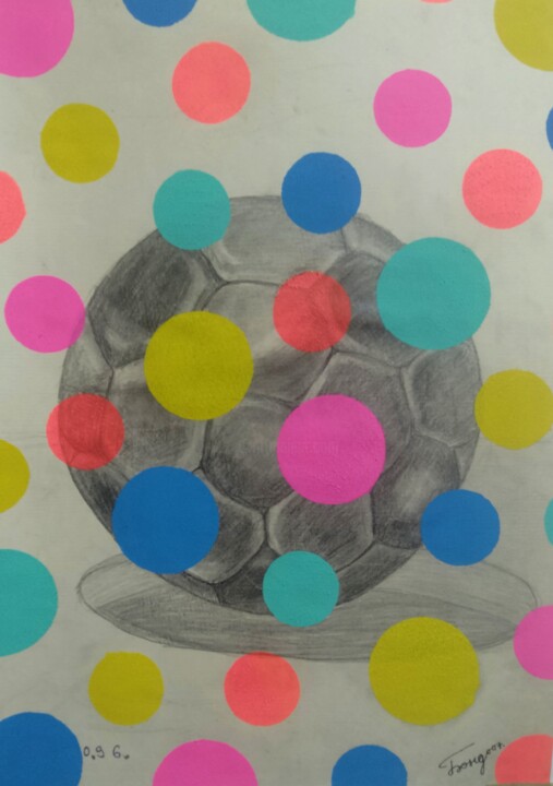 Yayoi Kusama 45 Картина, 16,1x11,4 in