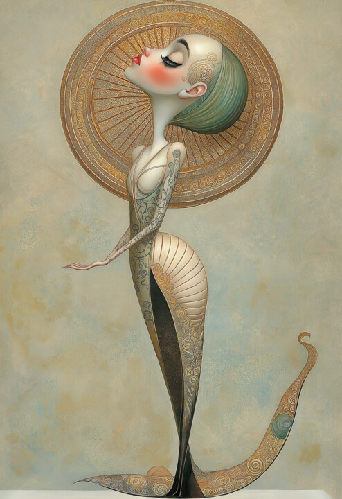 Portrait of a Woman: Surrealism and the Limits of Imaginatio Dijital Sanat, 46,1x31,5 in