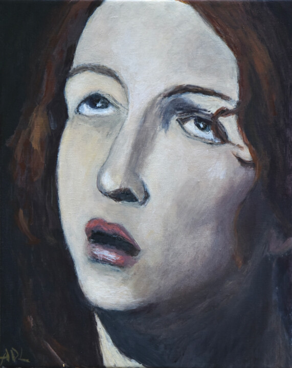 Marie de Magdala (d'après Le Caravage) 绘画, 11.8x9.5 in
