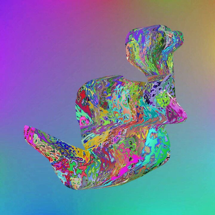 Arte digitale intitolato "Animal #1848" da Jeb Gaither, Opera d'arte originale, Lavoro digitale 2D