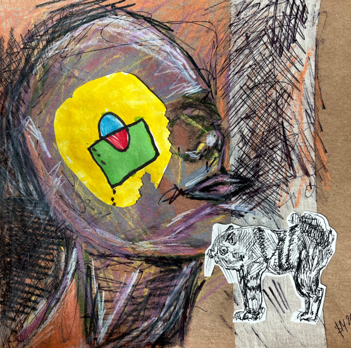 Collages titled "3tt- / Back to the…" by Leni Smoragdova, Original Artwork, Marker