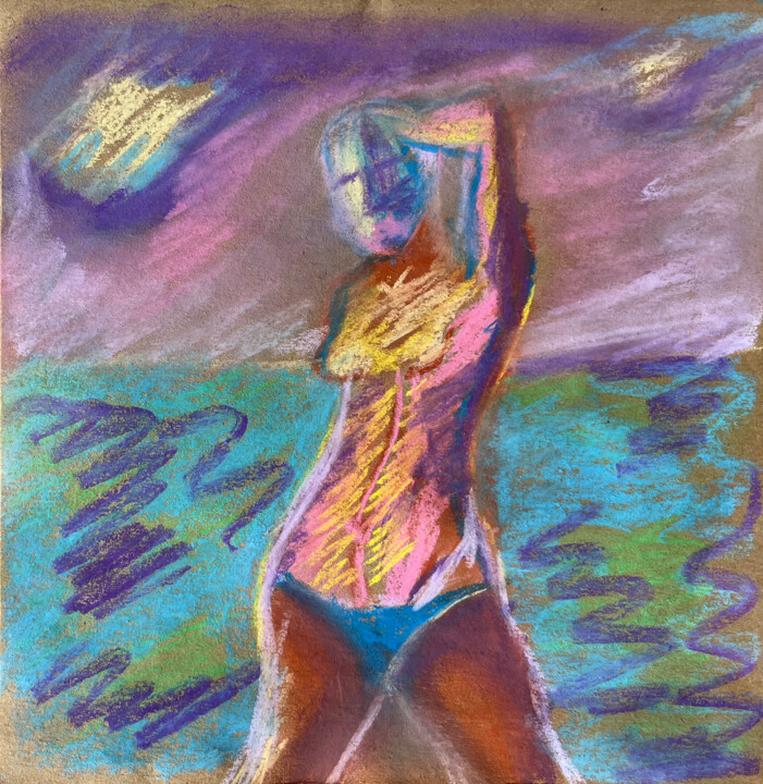 图画 标题为“3&^r \ Back to the…” 由Leni Smoragdova, 原创艺术品, 粉彩