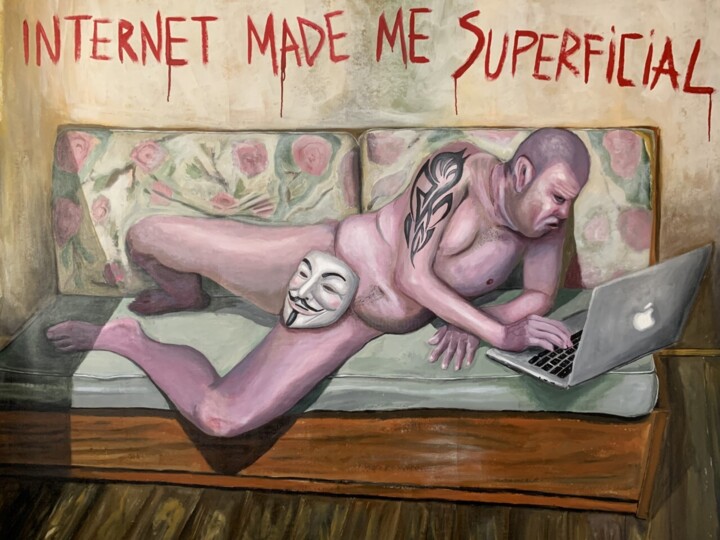 Internet made me superficial Tablo, 55,1x72,8 in