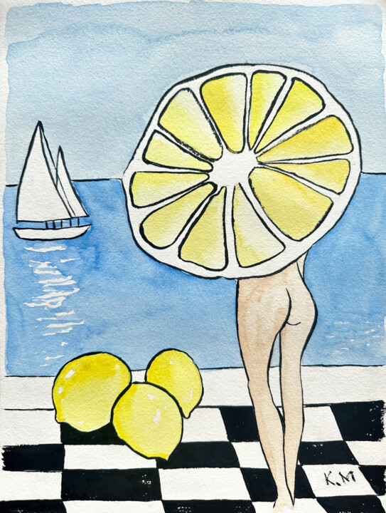 Morning in Positano 绘画, 12.2x9.1 in