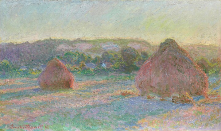 "Meules, fin de l'ét…" başlıklı Tablo Claude Monet tarafından, Orijinal sanat, Petrol