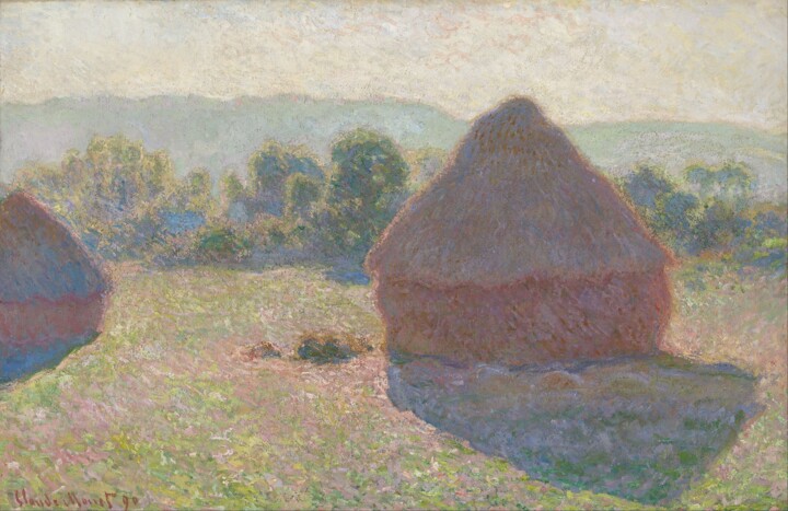 "Meules au soleil, m…" başlıklı Tablo Claude Monet tarafından, Orijinal sanat, Petrol