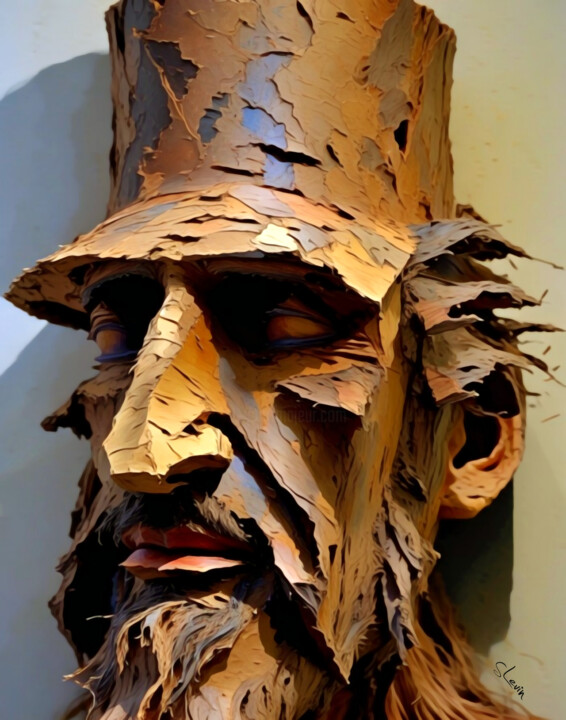 제목이 "leonardo da vinci"인 디지털 아트 Si Levin로, 원작, AI 생성 이미지 artwork_cat.에 장착됨