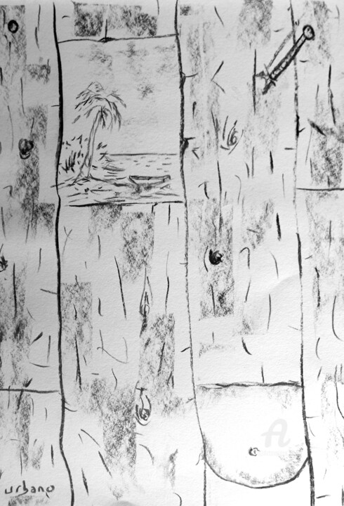 Country Lodge 6 Tekening, 16,1x11,8 in