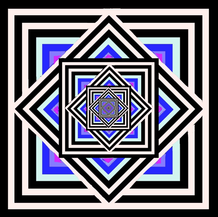 Digital Arts titled "Color Shift in Squa…" by Ken Lerner, Original Artwork, 2D Digital Work