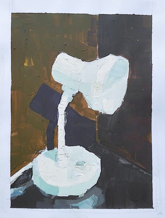Lampada bianca da tavolo 绘画, 10.6x7.9 in