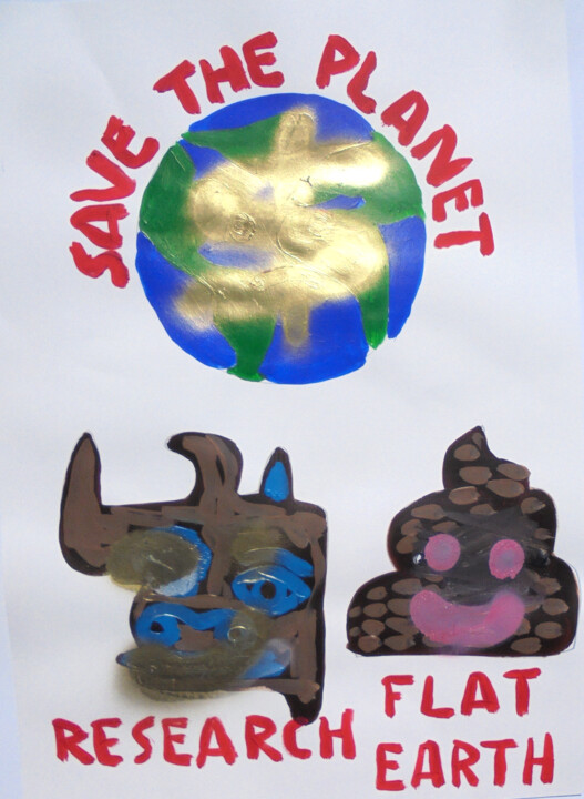 Pintura titulada "SAVE THE PLANET" por Jonathan Wain, Obra de arte original, Acrílico