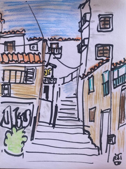 marches à Nauplie Disegno, 5,5x3,9 in