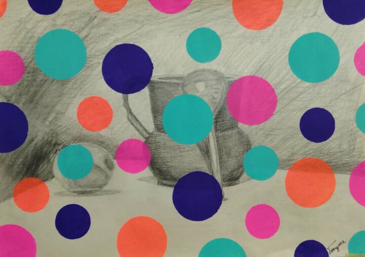 Yayoi Kusama 46 绘画, 11.4x16.1 in