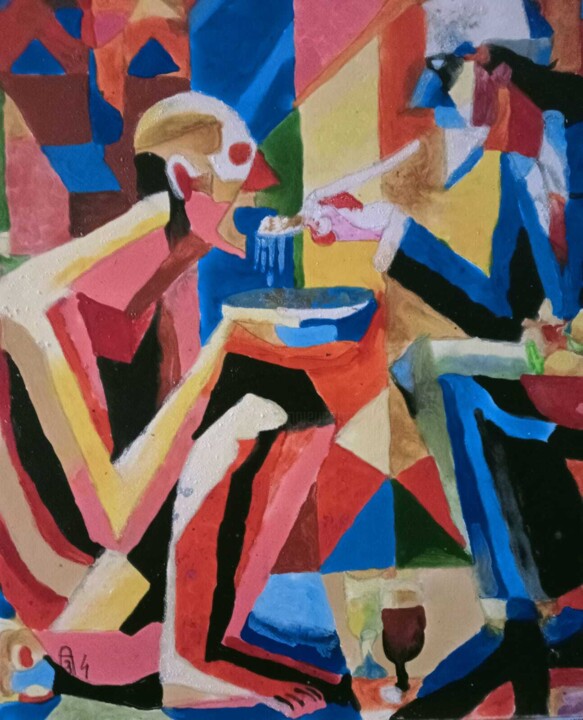 La faim 绘画, 19.7x15.8 in