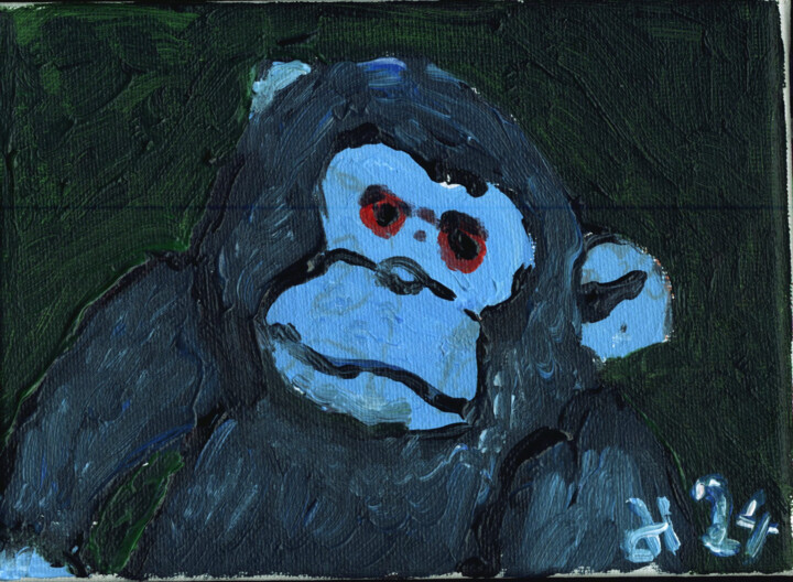 Voodoo Night 绘画, 5.1x7.1 in