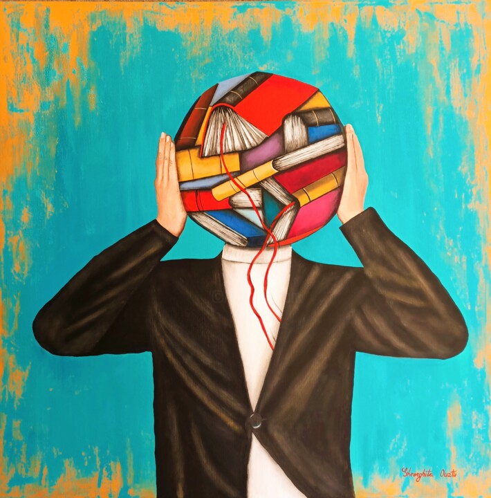Dalla testa al cuore 绘画, 31.5x31.5 in