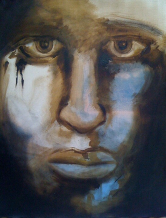 Blue Mour 绘画, 40x32 in