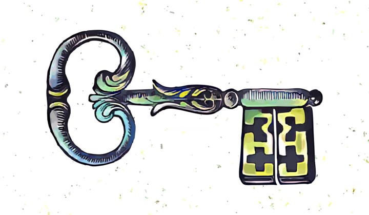 Medieval key 数字艺术