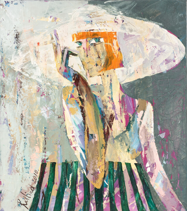 Do we know each other? 绘画, 34.7x30.7 in
