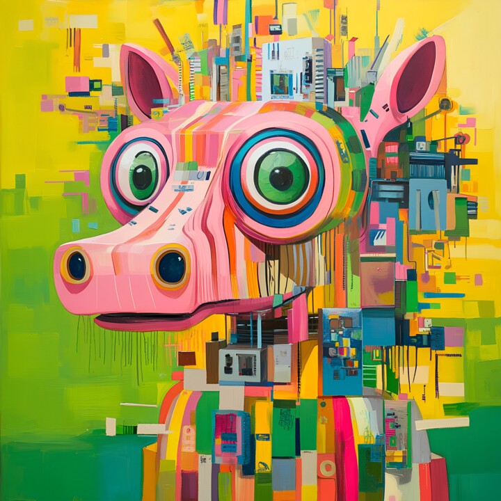 Surreal Buffalo Circuit 数字艺术