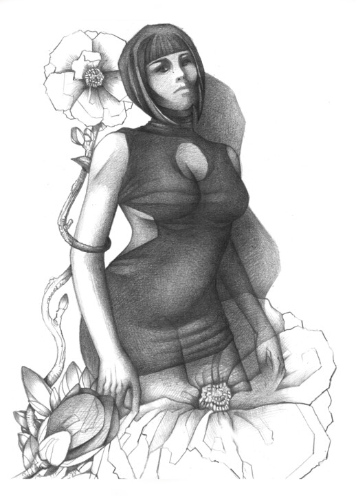 Floral bond Disegno, 11,7x8,3 in