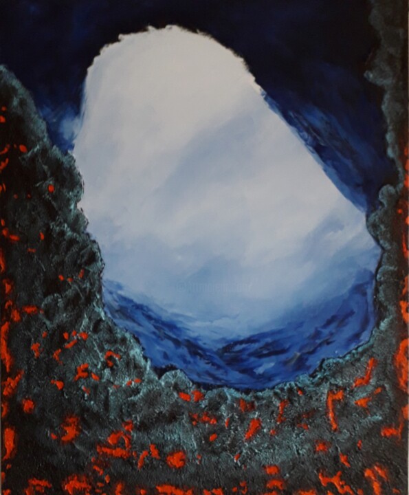 Fond de braise 绘画, 39.4x31.9 in