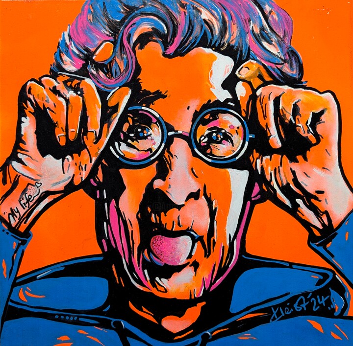 Peinture intitulée "NA UND?" par Ute Kleist, Œuvre d'art originale, Acrylique