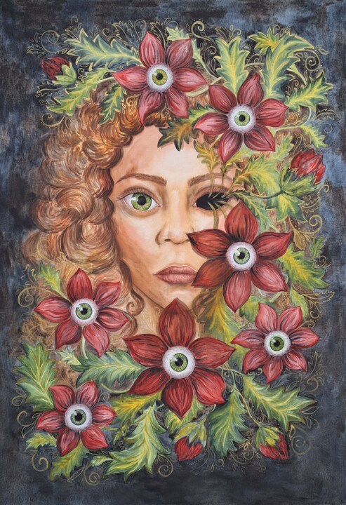 All-seeing 绘画, 39.4x27.6 in