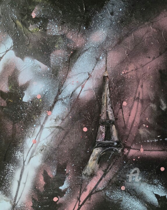 Obraz akrylowy pt. Paris 绘画, 19.7x15.8 in