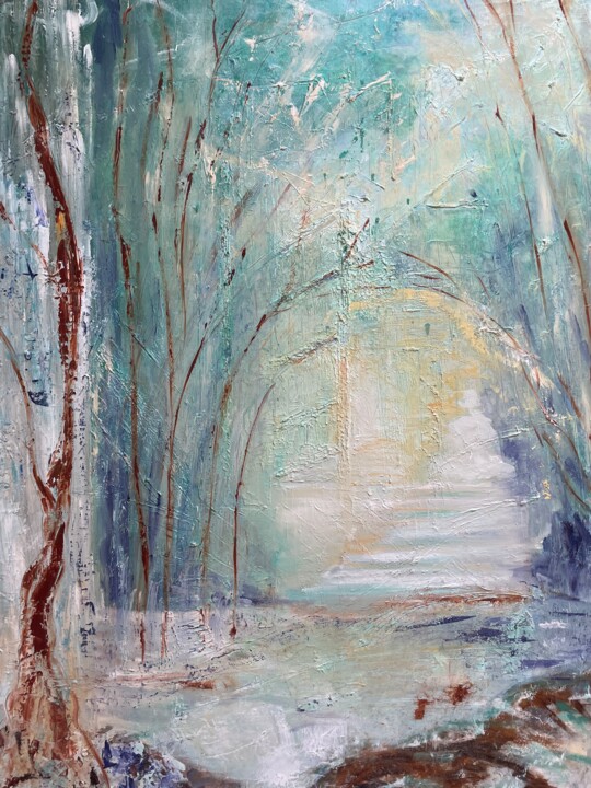 Peinture intitulée "Danse de l'être" par Sophie Gerin, Œuvre d'art originale, Huile Monté sur Châssis en bois