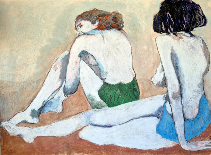 BY THE SEA revisited 绘画, 16.5x23.2 in