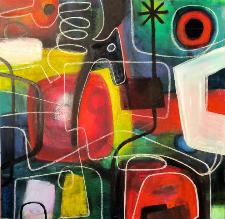African's nature 绘画, 39.4x39.4 in