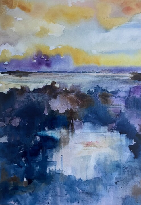 Reflets 2023 绘画, 14.6x10.6 in